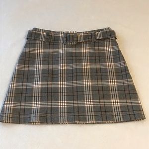 plaid mini skirt